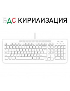 Клавиатура DELUX OM-02U WHITE